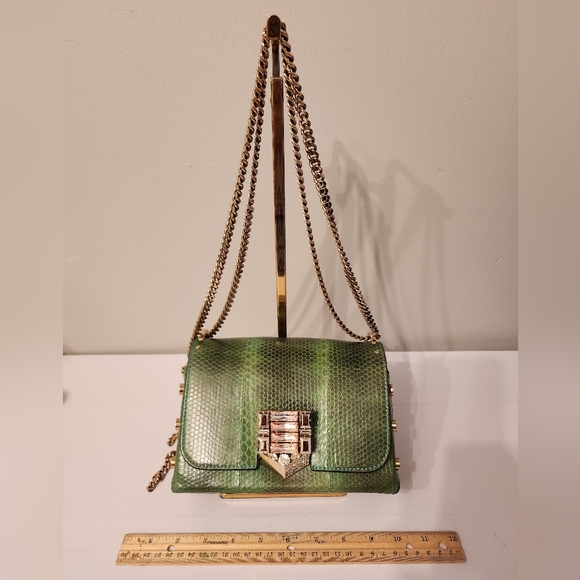 Jimmy Choo snake skin Lockett bag - Picture 6 of 9